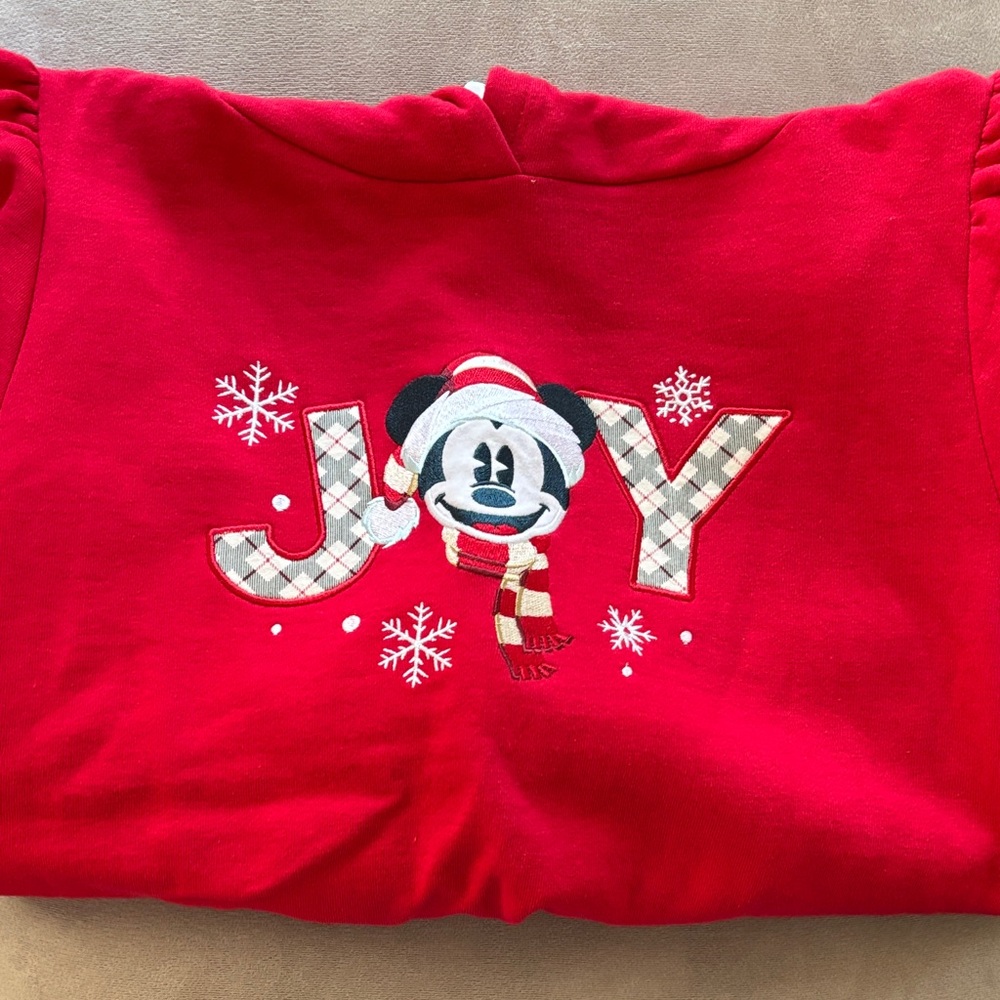 Disney Red Mickey Mouse Pajama Top Sweatshirt Type